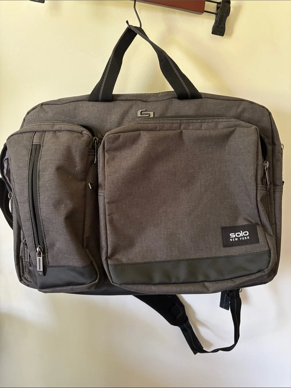 solo Gray Men's Laptop Backpack with Front Organizer Pockets
